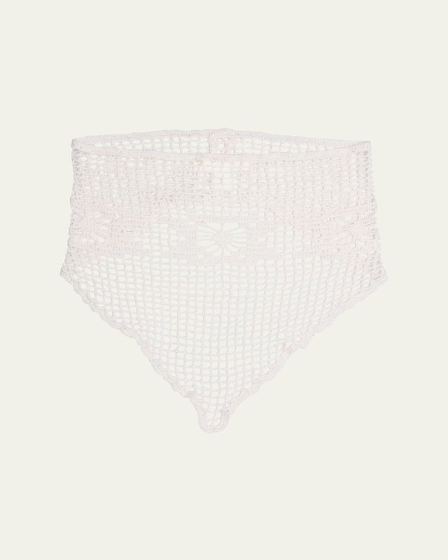 Doilie Crochet-Knit Bandana